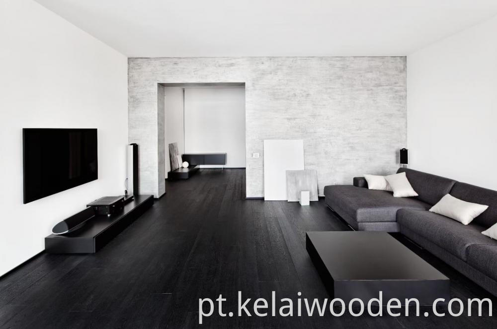 Black Color Oak Engineered Flooring